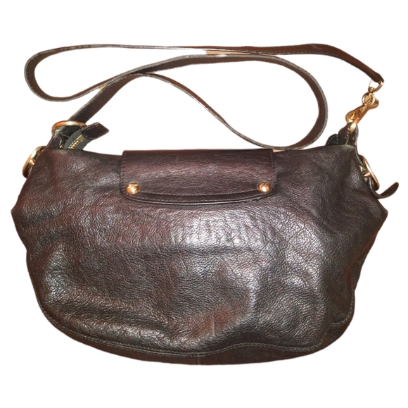 Michael Kors Black Buckle Hobo Convertible Shoulder Bag w Gold Hardware - Picture 6 of 11